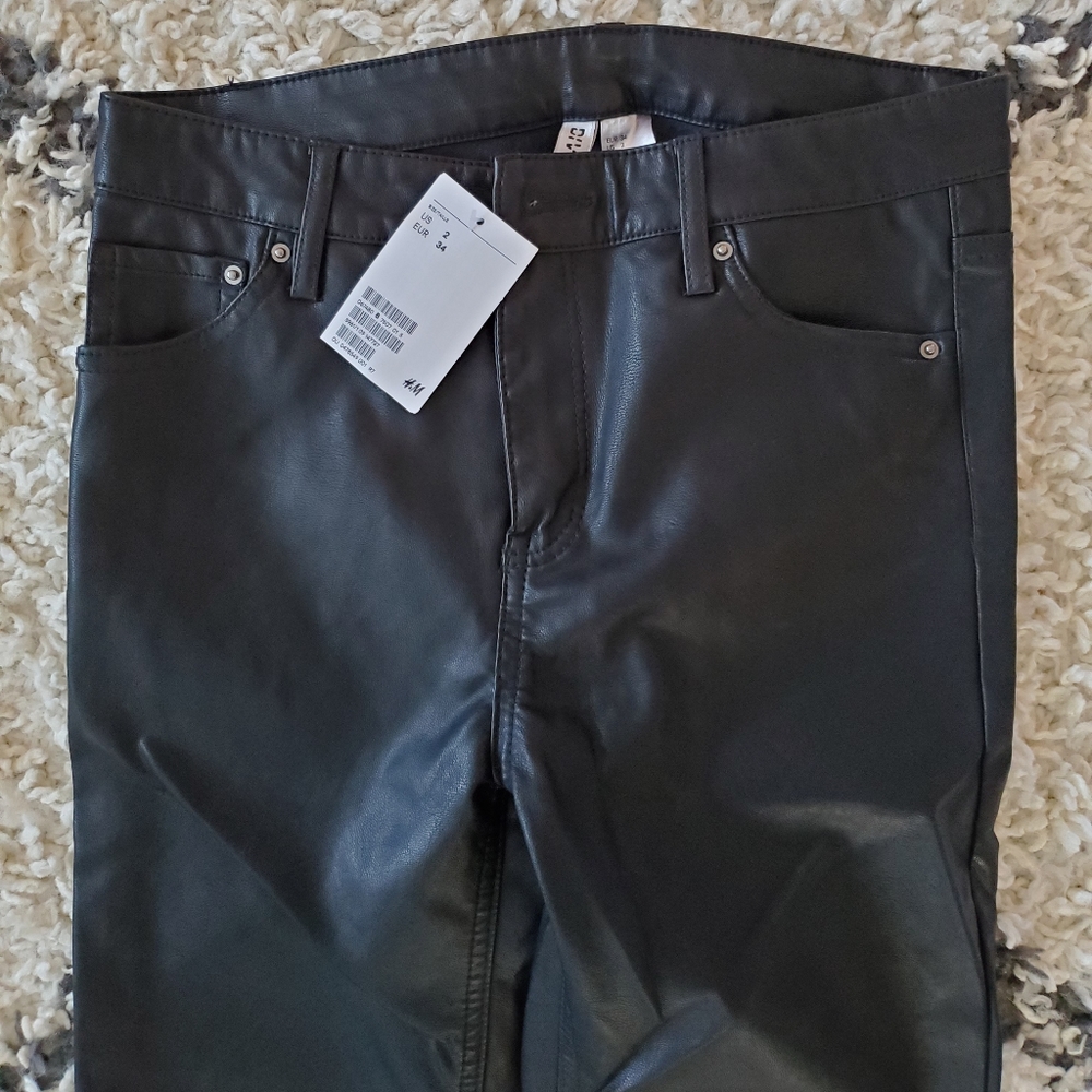 COPY - H&M NWT faux leather skinny jeans size 2 - Picture 2 of 8